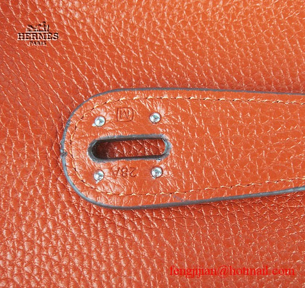 Hermes Women Shoulder Bag Orange 6208